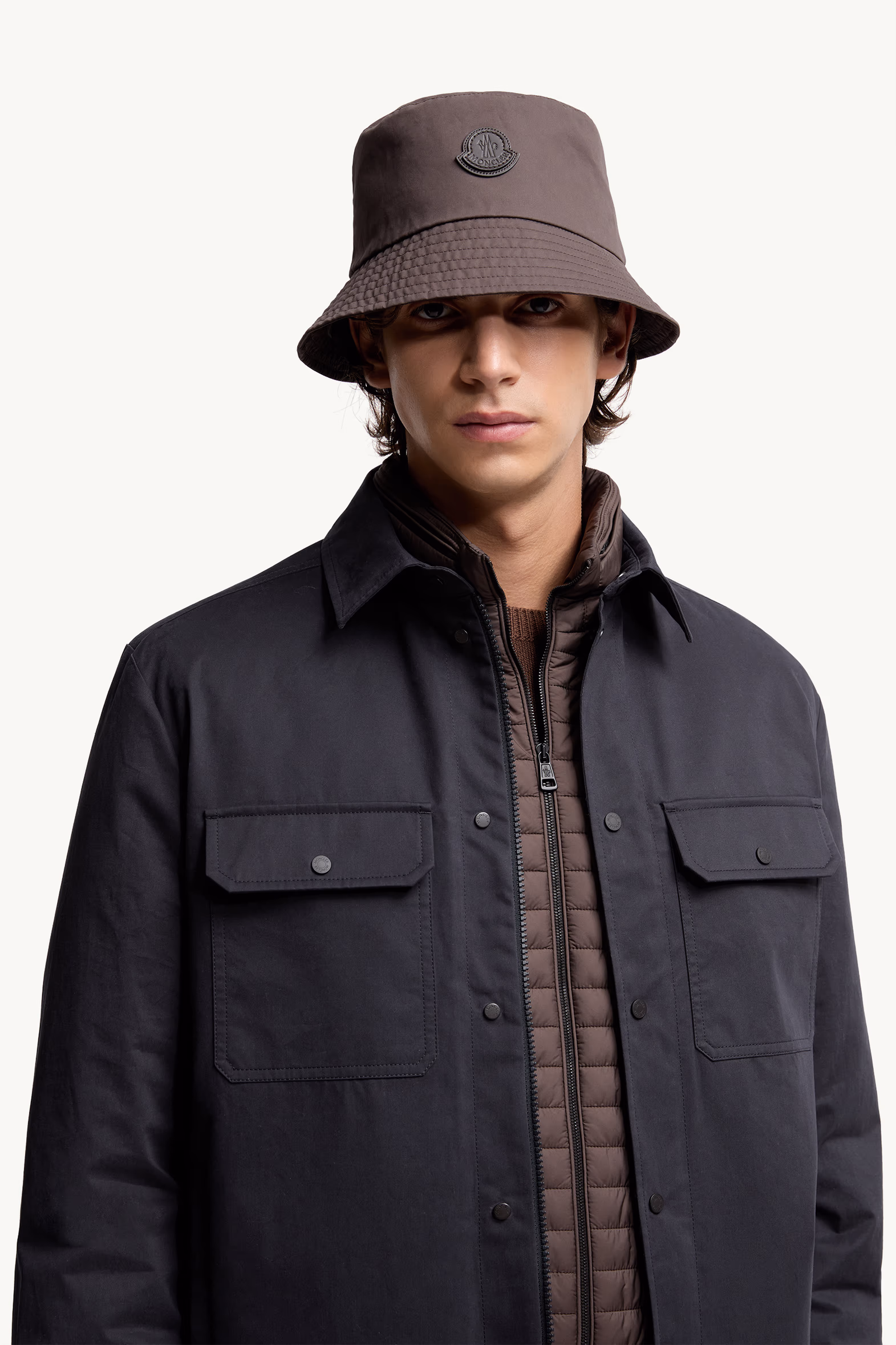 Reversible Bucket Hat Men Grey Moncler 2